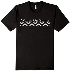 Waves on Swim Shirt Black