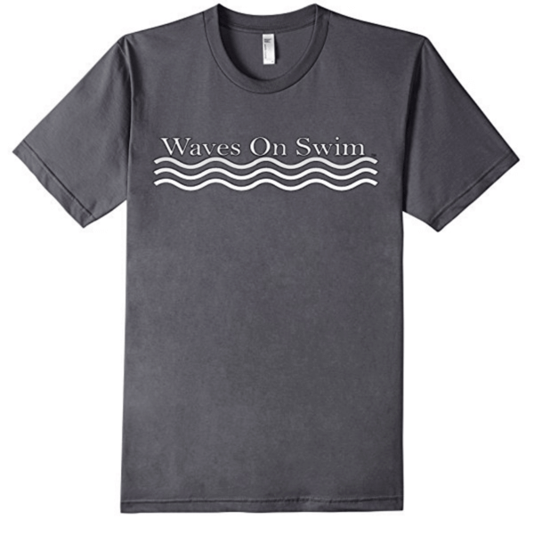 Waves on Swim Shirt Grey