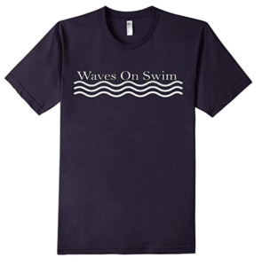 Waves on Swim Shirt Navy blue