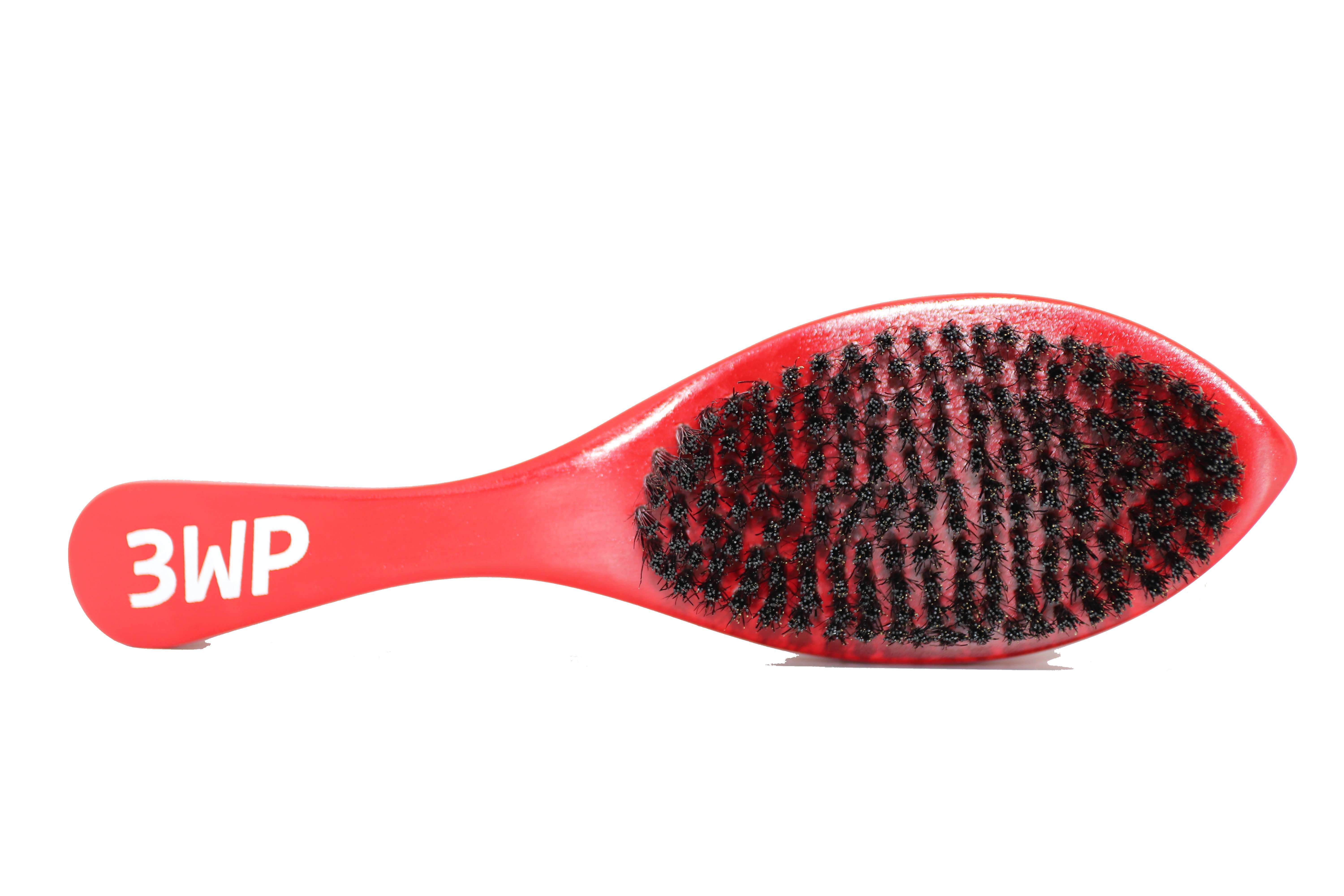 Wave Brush for Men 360 Wave Wolfing,Medium/Hard Black Hair Brush