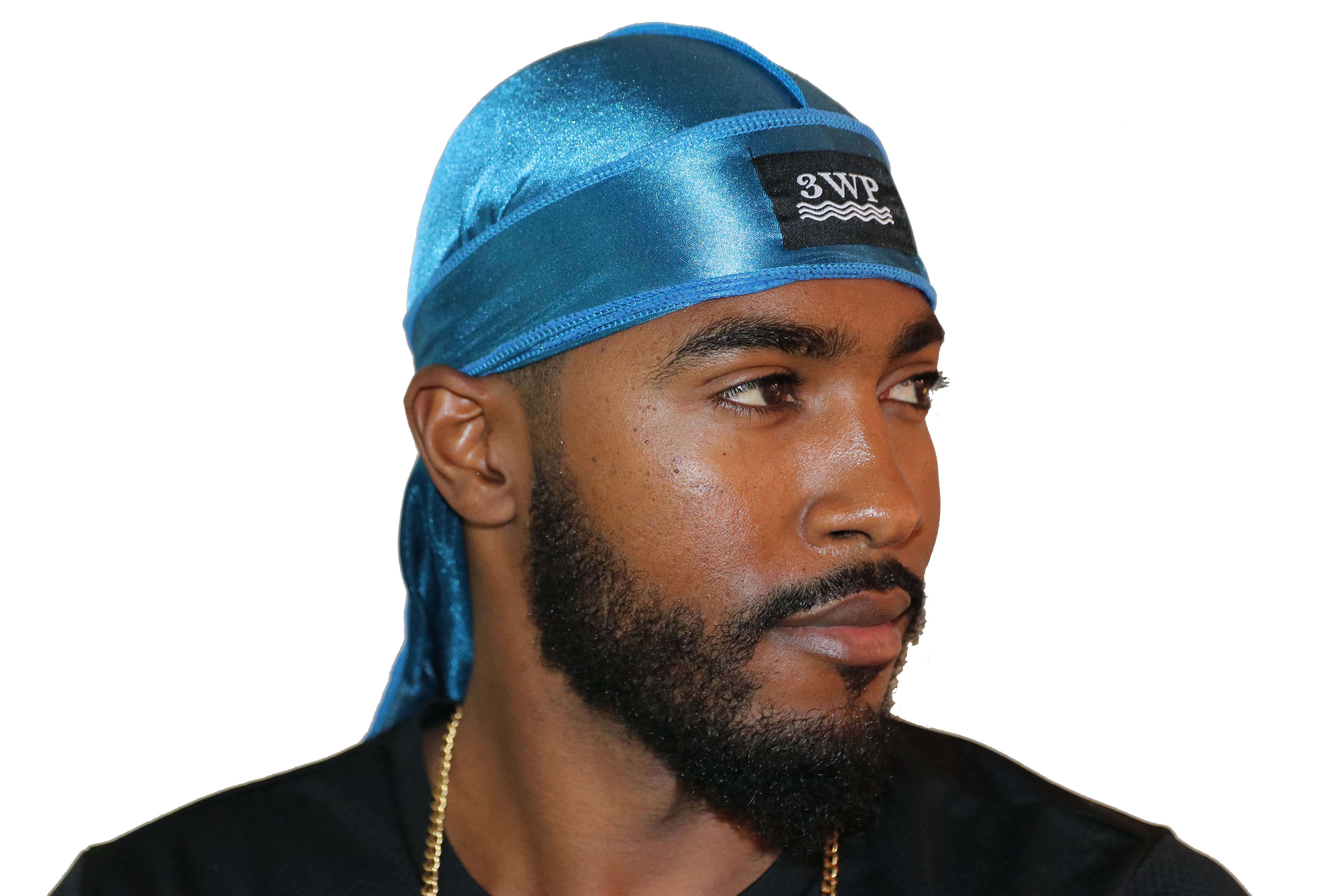 3WP (Turquoise) Silky Durag.