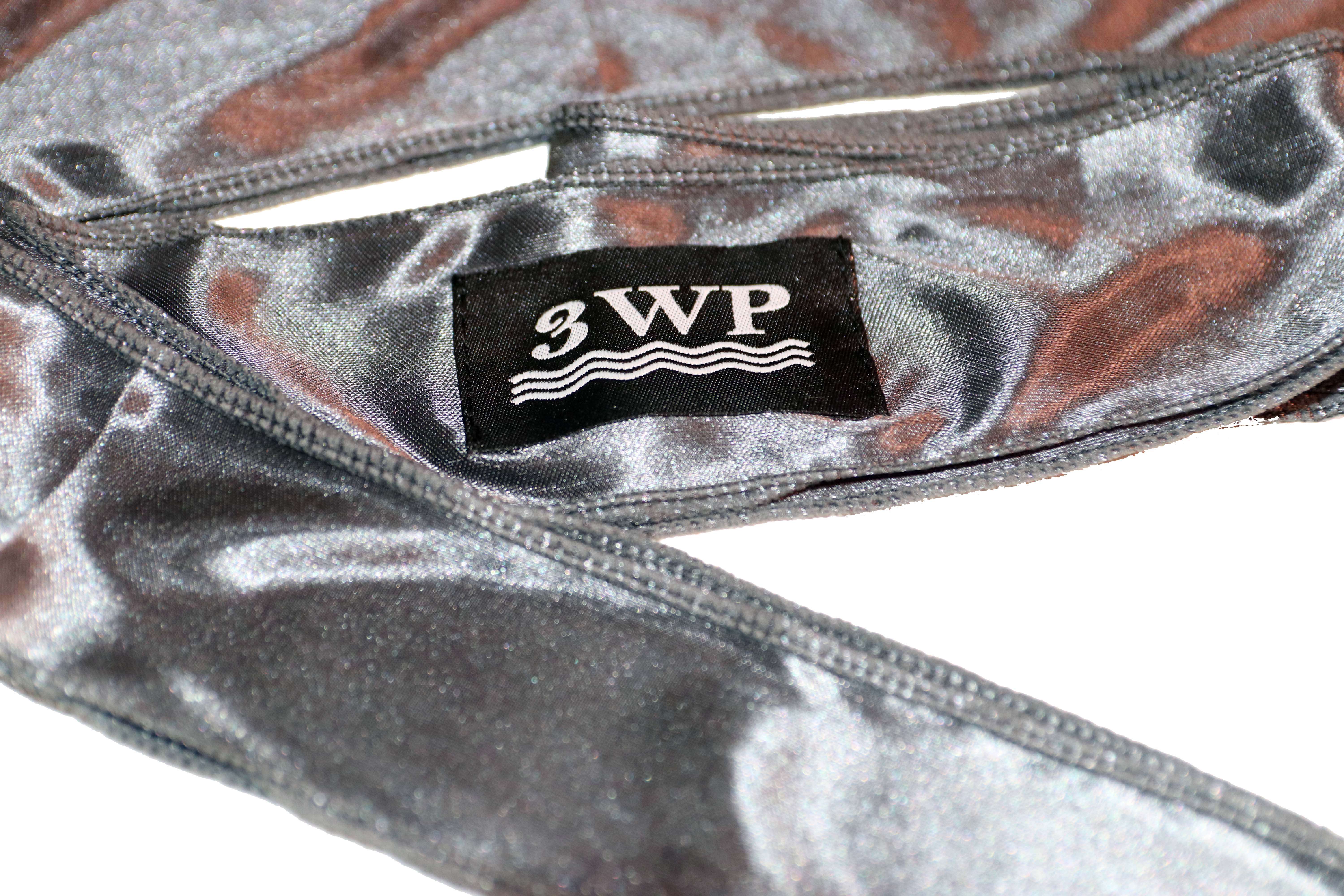 Silky 3WP Durag (Black) Red Stitching – 360WaveProcess