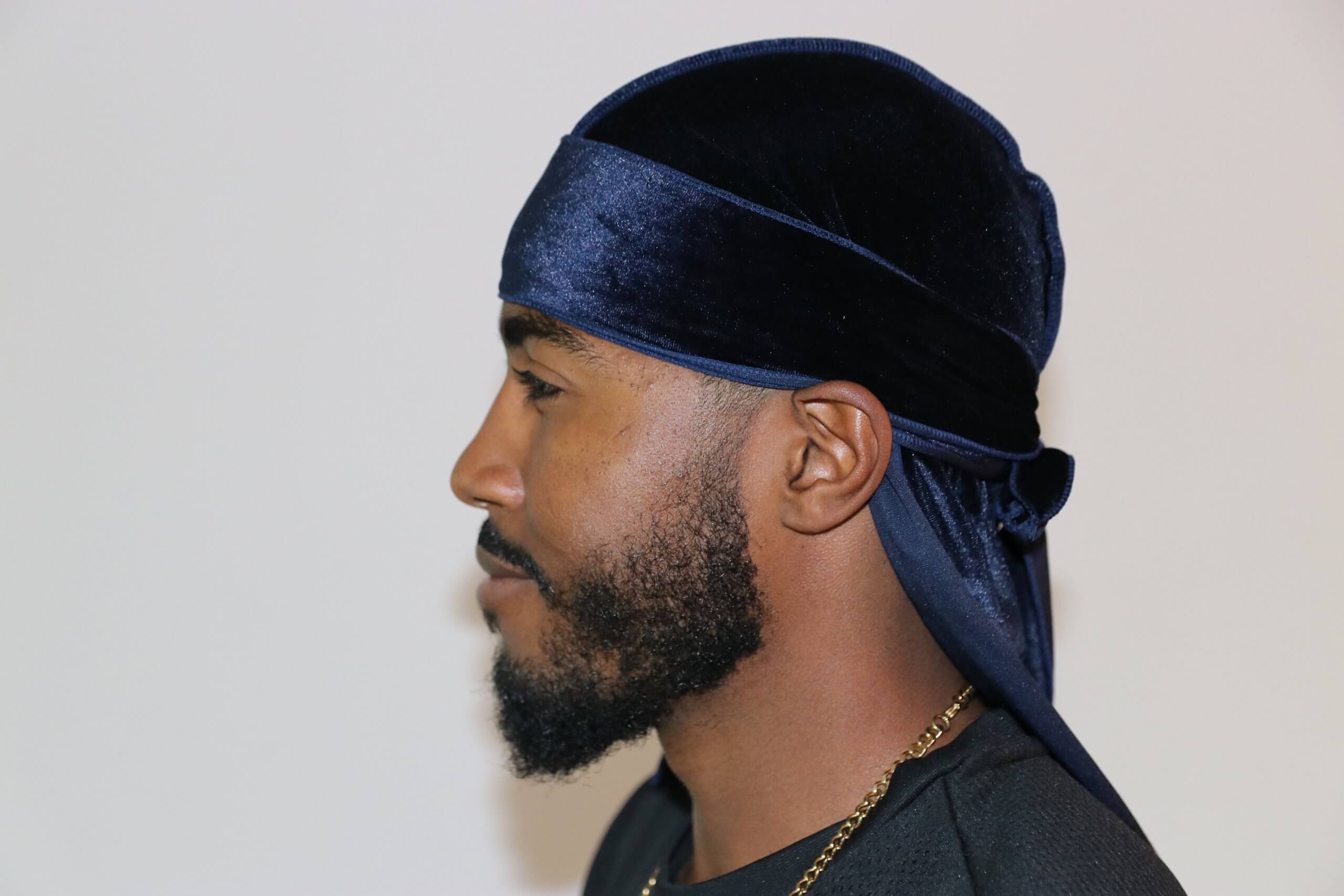 3WP (Navy Blue) Velvet Du-rag – 360WaveProcess